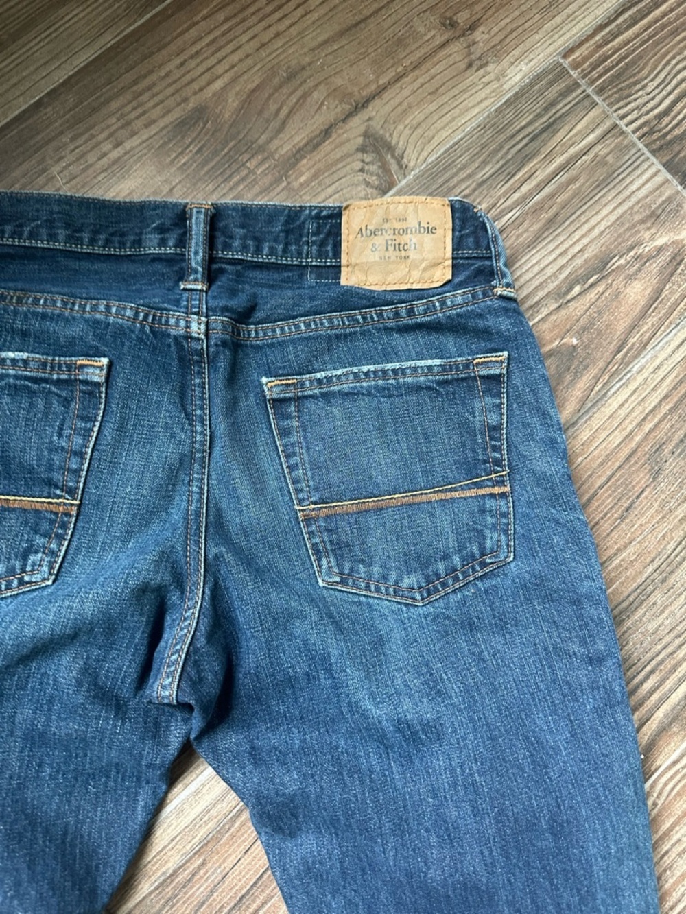 Abercrombie & Fitch Men’s Indigo Straight Jeans 30X32 100% Cotton vintage - Picture 4 of 12